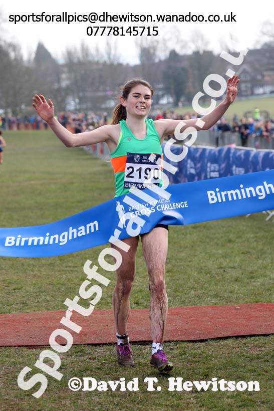 Womens under-17s 2016 Inter Counties Cross Country Champs. and Cross Challenge Final, Cofton Park, Birmingham. Photo: David T. Hewitson/Sports for All Pics